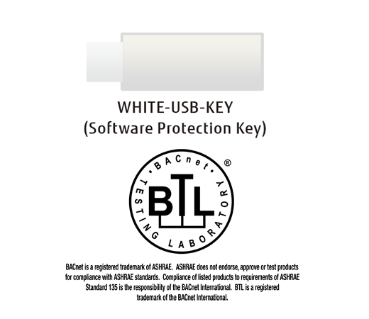 White-USB-minne (programvaruskydd)